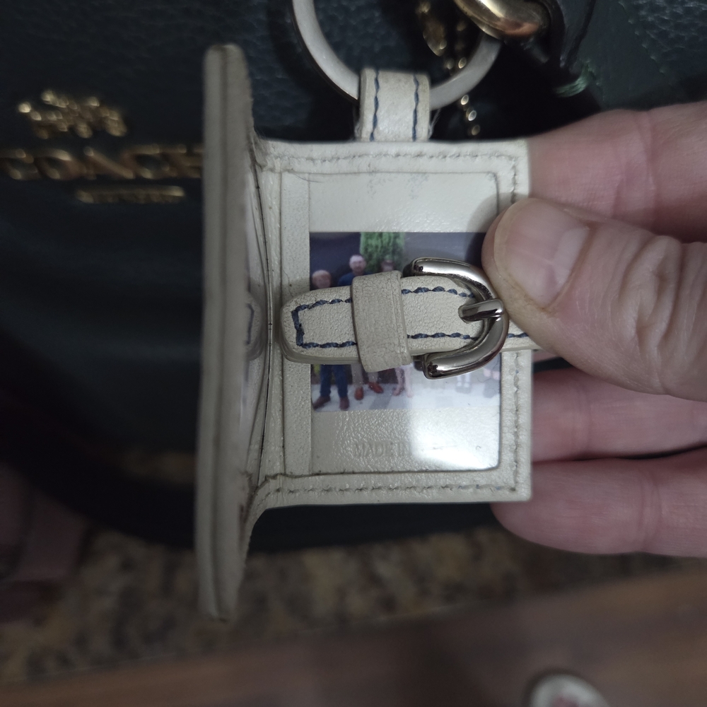 Coach Beige Keychain Photo Book with Silver Buckle - Picture 5 of 7